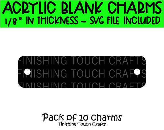 Rectangle Bracelet Charm - 10 Pack