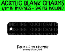Load image into Gallery viewer, Rectangle Charm - 10 Pack
