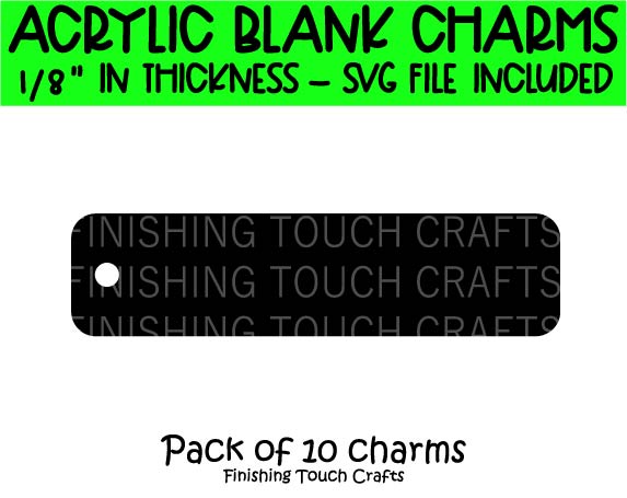 Rectangle Charm - 10 Pack