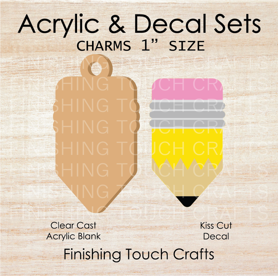 Chubby Pencil Charm Set of 4