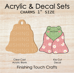Cozy Frog Charm Set of 4