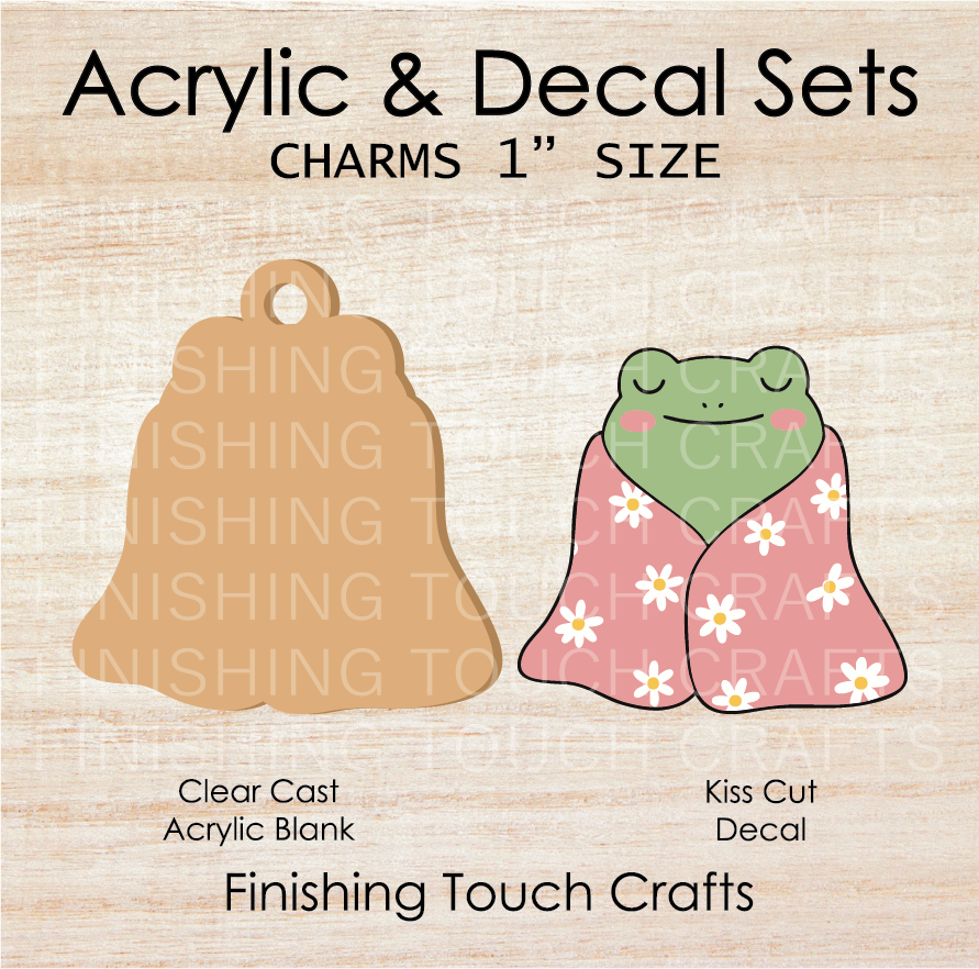 Cozy Frog Charm Set of 4