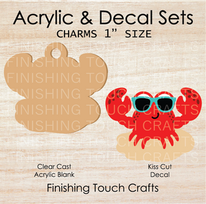 Crab Charm Set of 4