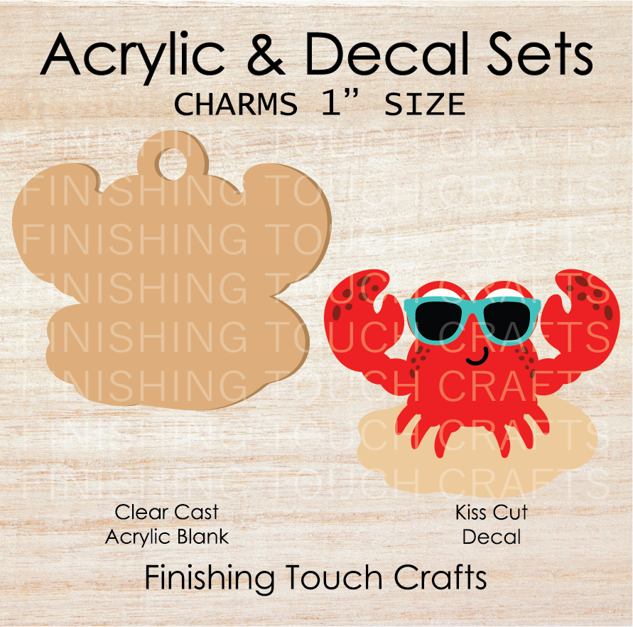 Crab Charm Set of 4