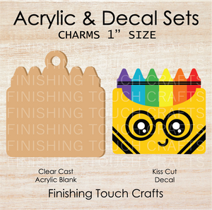 Crayon Box Charm Set of 4