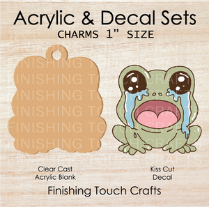 Crying Frog Charm Set of 4