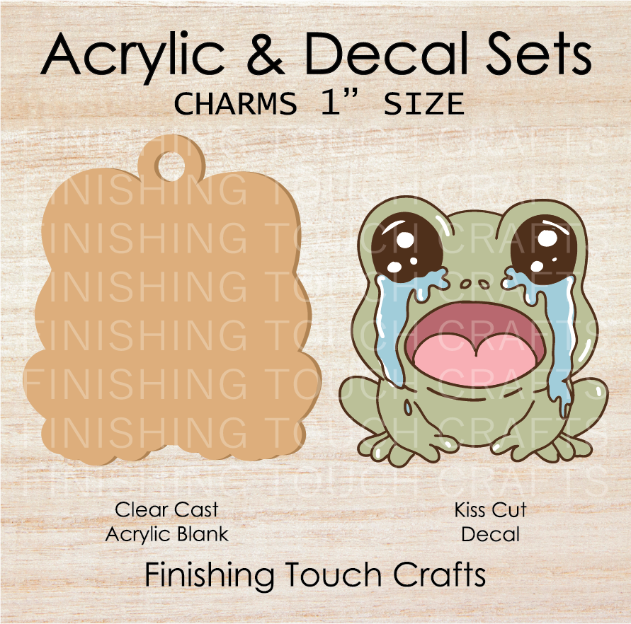 Crying Frog Charm Set of 4