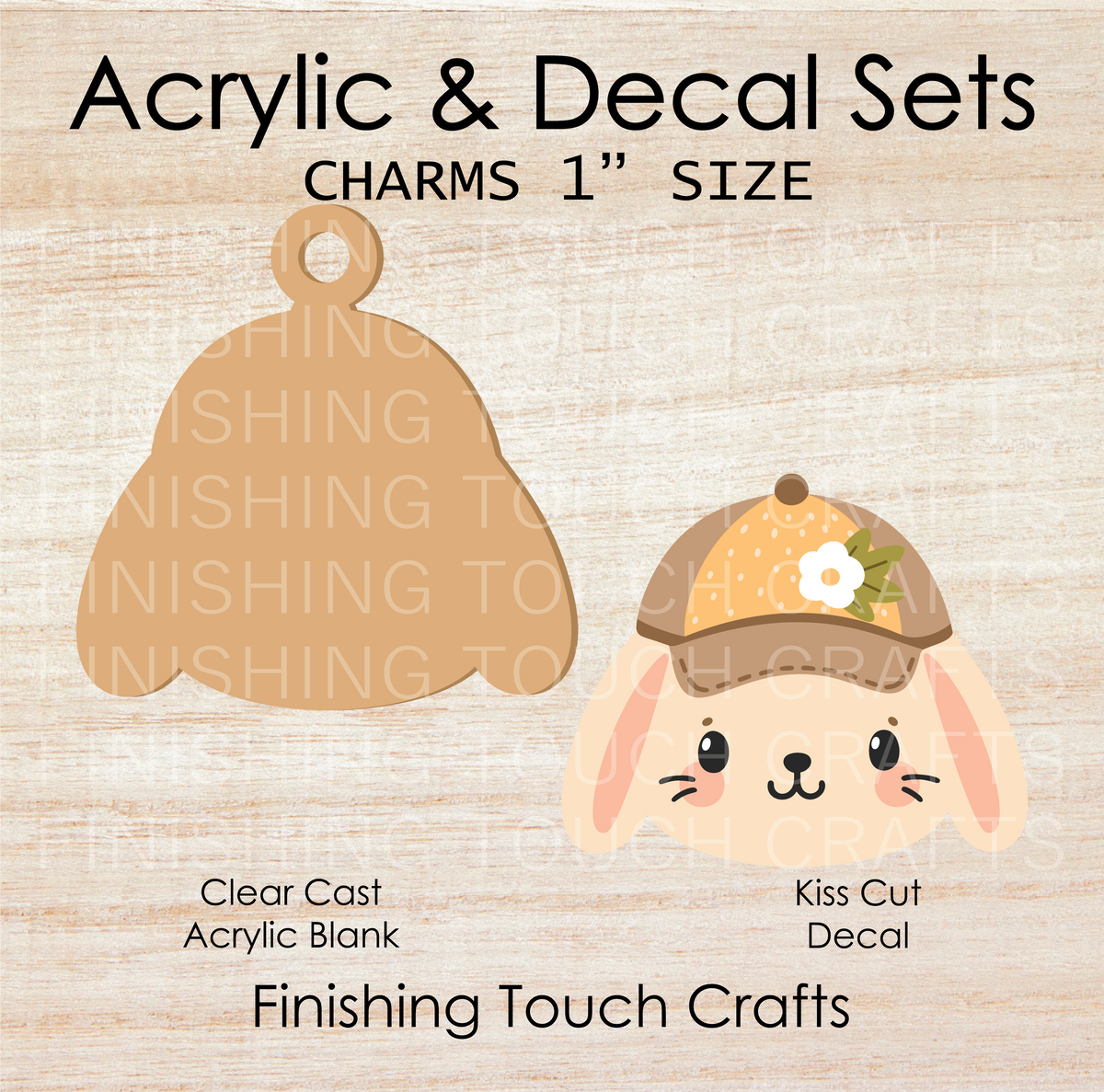 Cute Bunny with Hat Charm Set of 4 – Finishing Touch Crafts, LLC