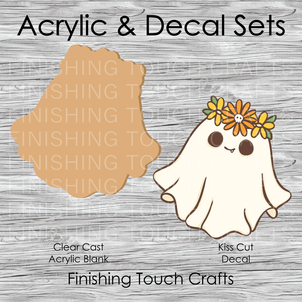 Cute Halloween Floral Ghost