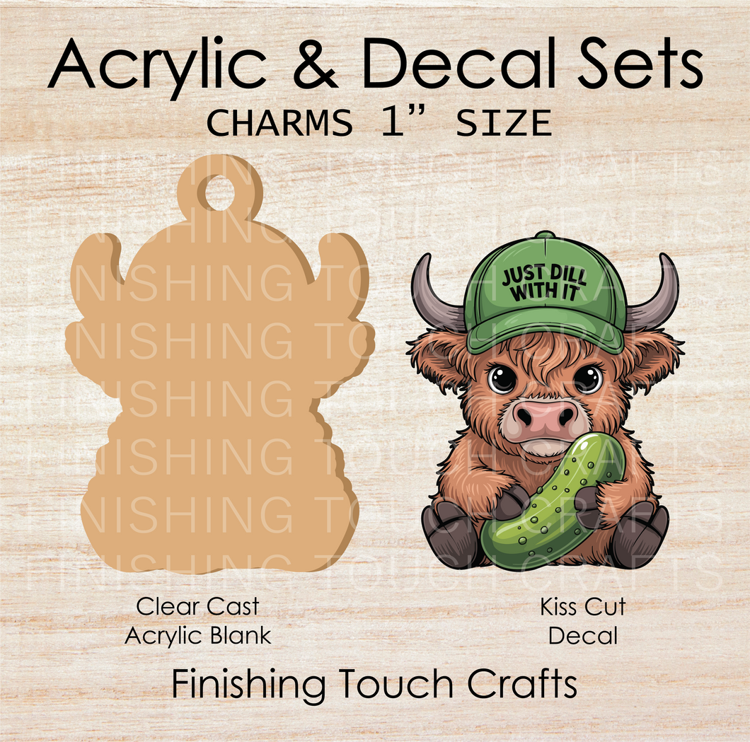Dill Cow Charm Set of 4