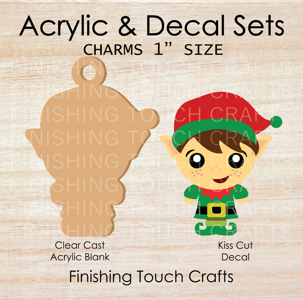 Elf Boy Light Skin Charm Set of 4