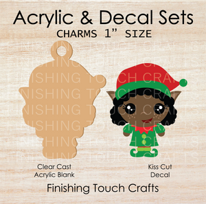 Elf Girl Puff Hair Charm Set of 4