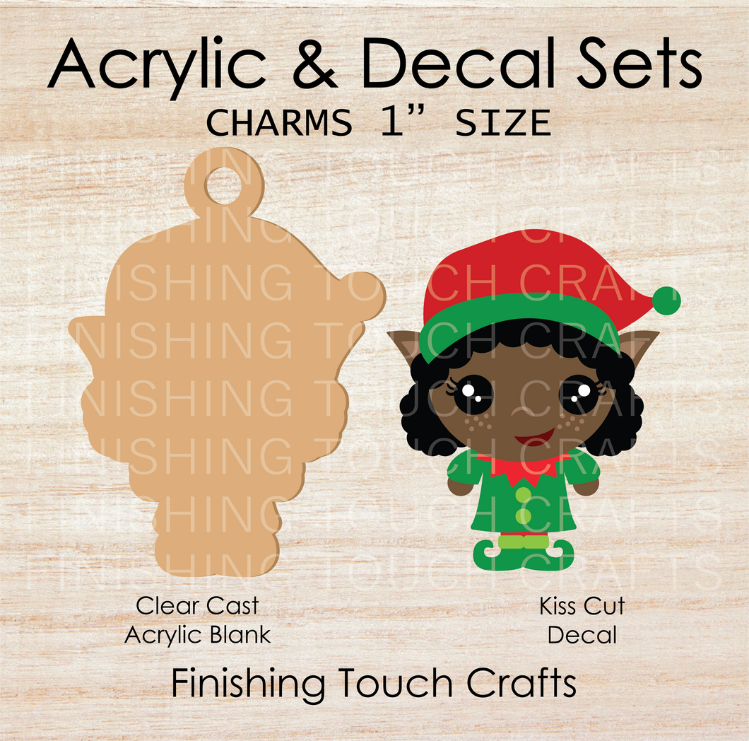Elf Girl Puff Hair Charm Set of 4