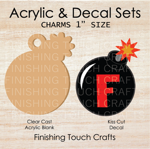 F Bomb Charm Set of 4