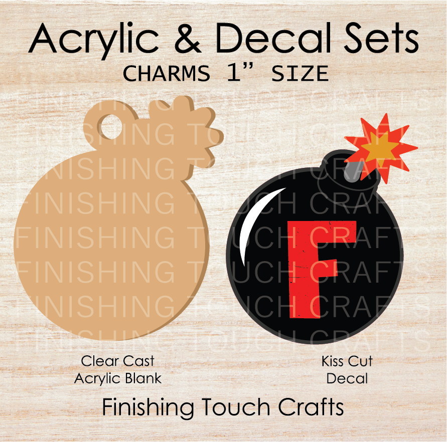 F Bomb Charm Set of 4