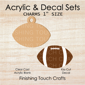 Football Charm Set of 4