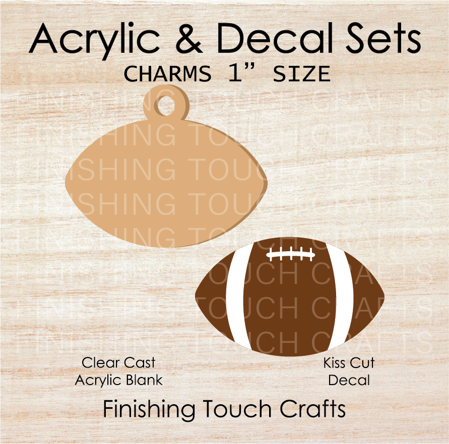 Football Charm Set of 4
