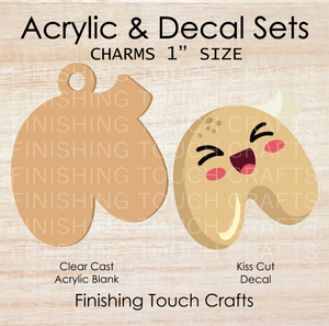 Fortune Cookie Charm Set of 4