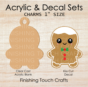 Gingerbread Cookie Boy Charm Set of 4