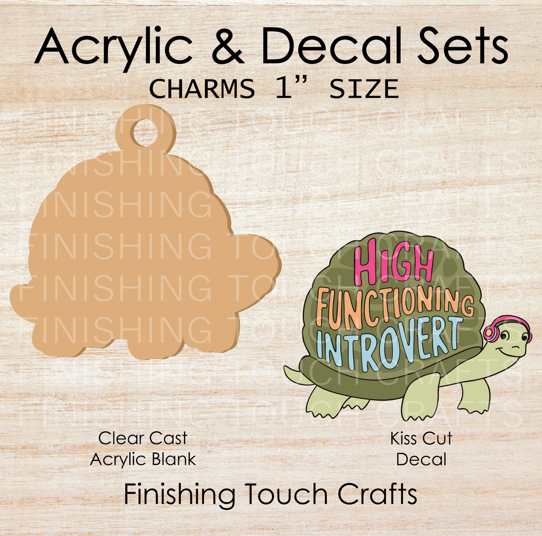 High Functioning Introvert Charm Set of 4