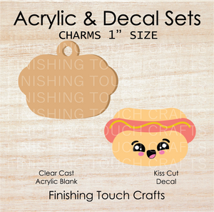 Hotdog Charm Set of 4