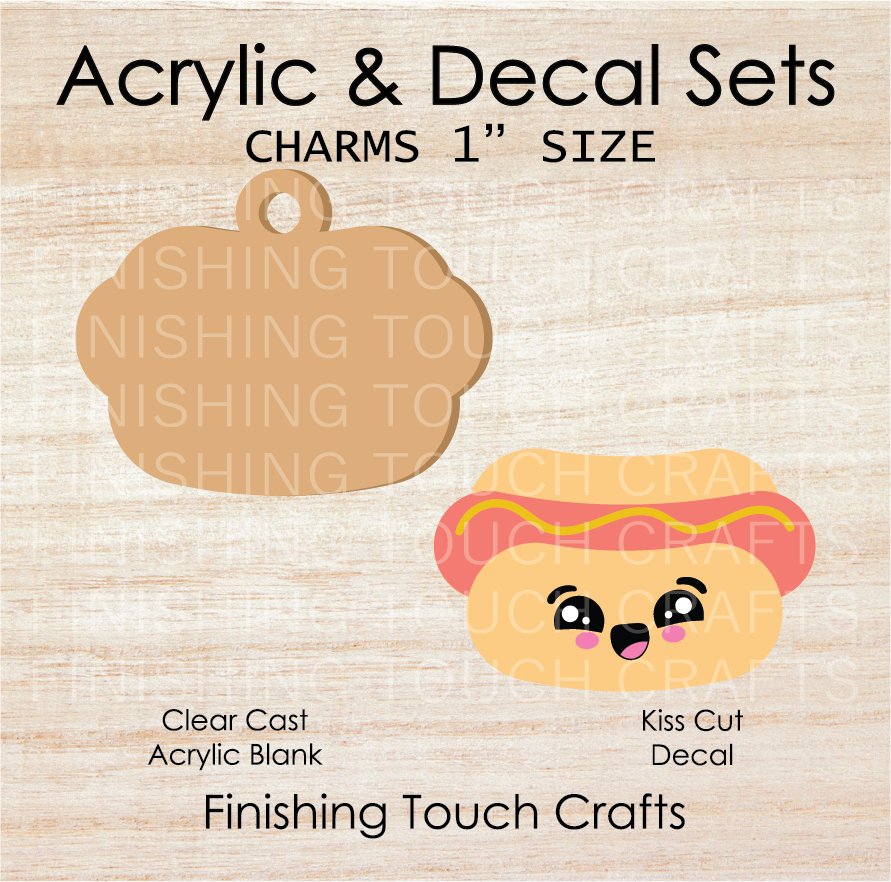Hotdog Charm Set of 4
