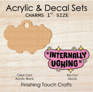 Internally Ughing Charm Set of 4