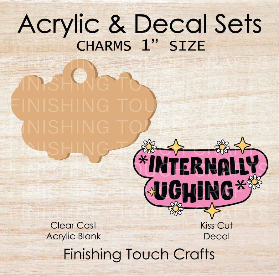 Internally Ughing Charm Set of 4