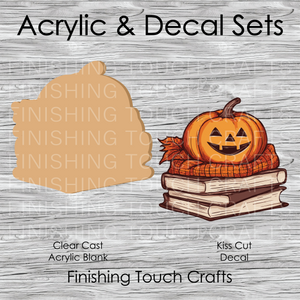 Jack-o'-lantern Stacked Books