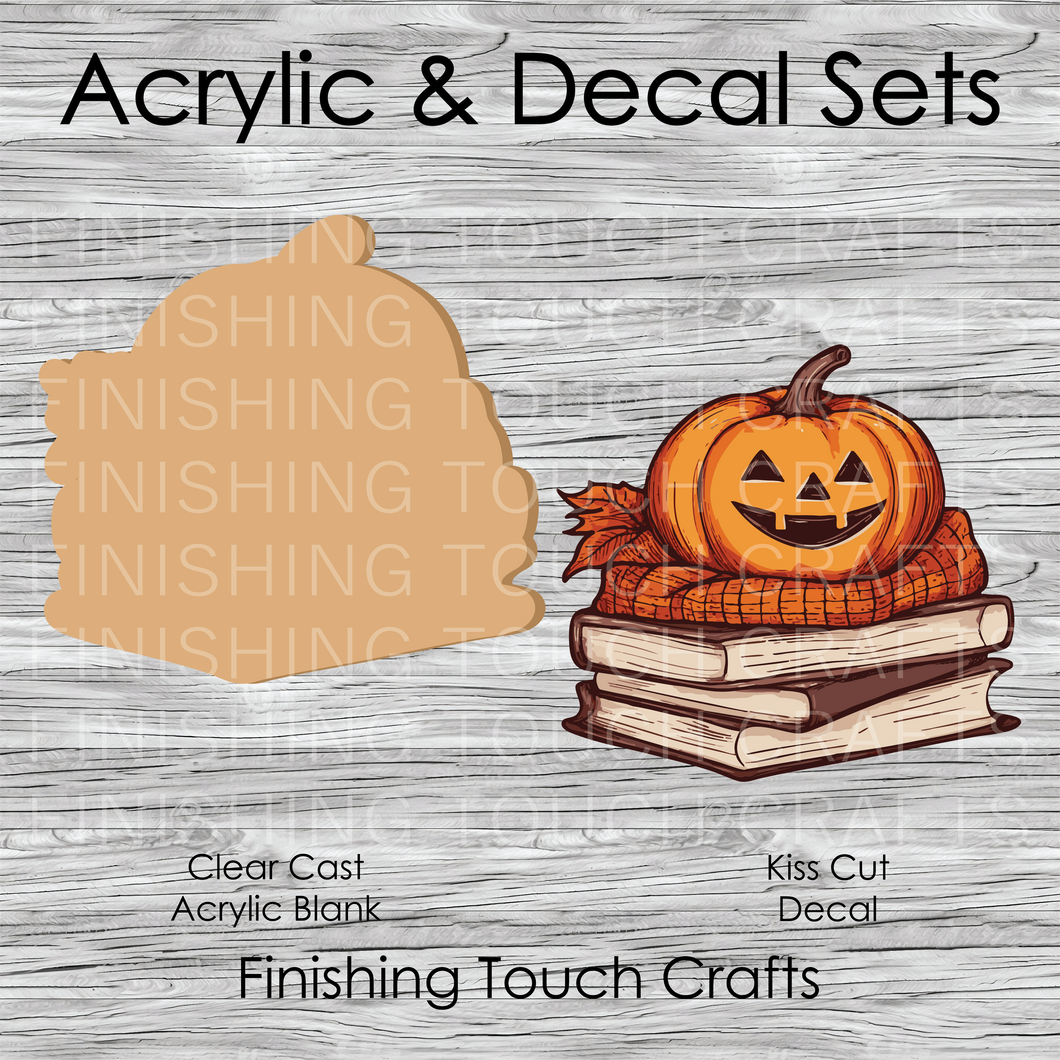 Jack-o'-lantern Stacked Books