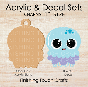 Jellyfish Charm Set of 4