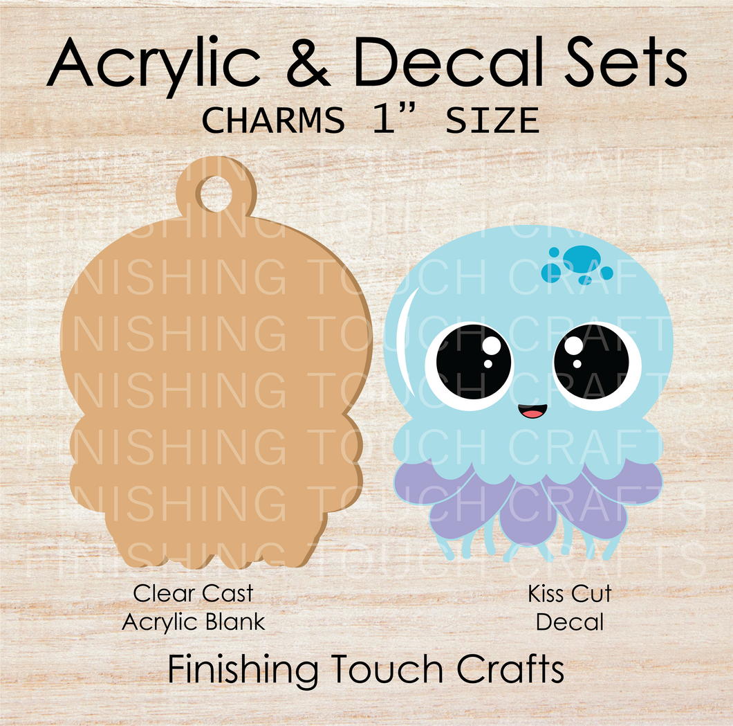 Jellyfish Charm Set of 4