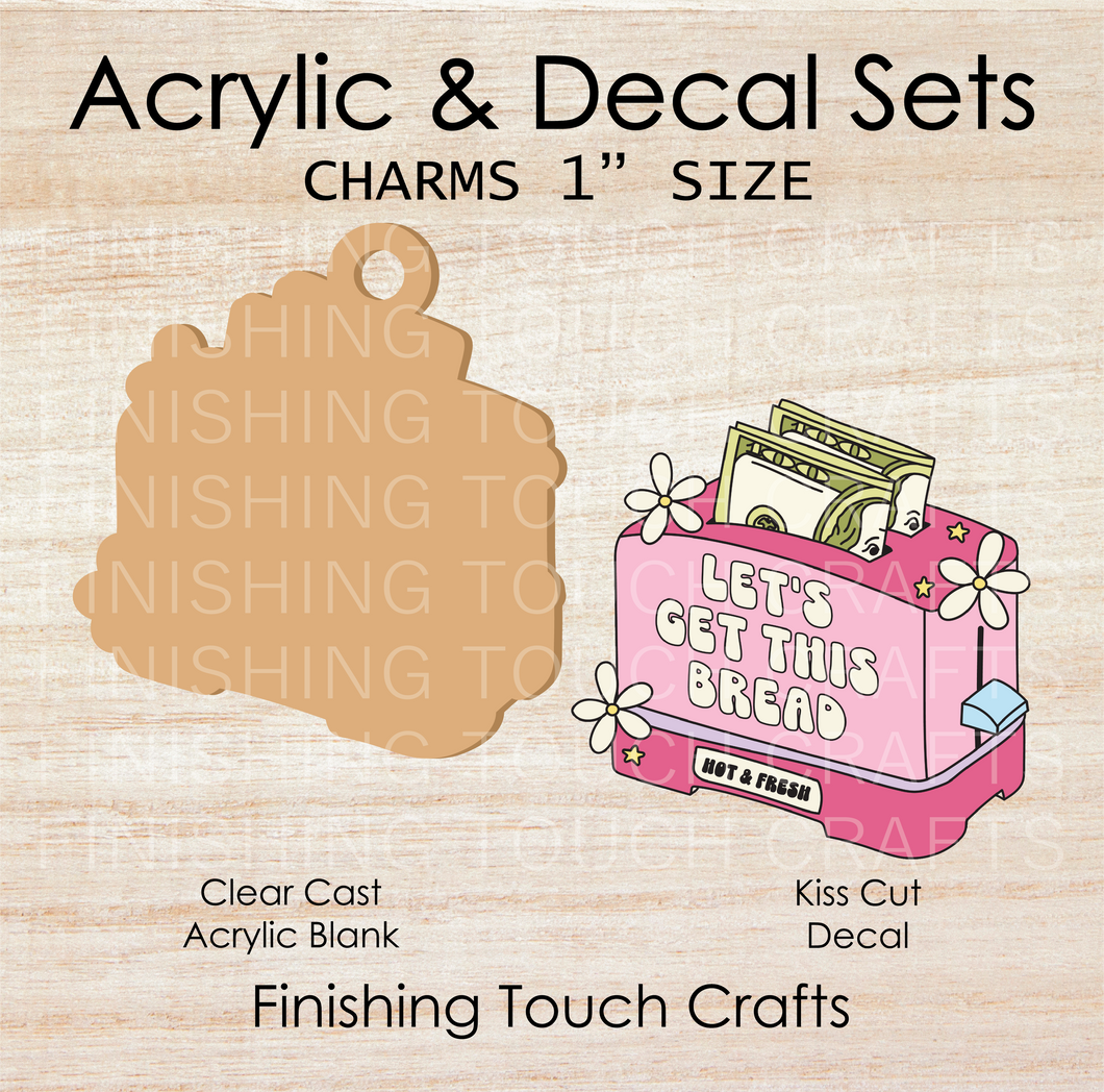 Let's Get This Bread Charm Set of 4