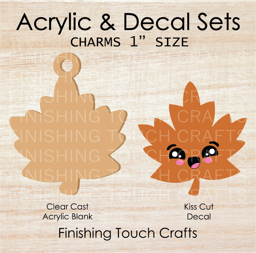 Maple Leaf Charm Set of 4