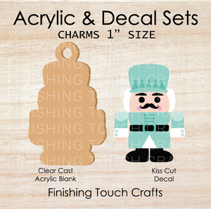 Nutcracker Teal Charm Set of 4