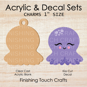Octopus Charm Set of 4