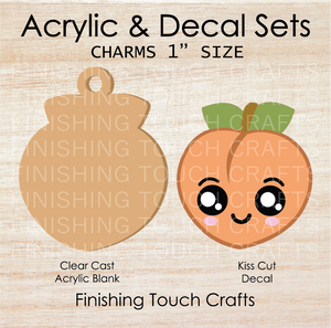 Peach Charm Set of 4