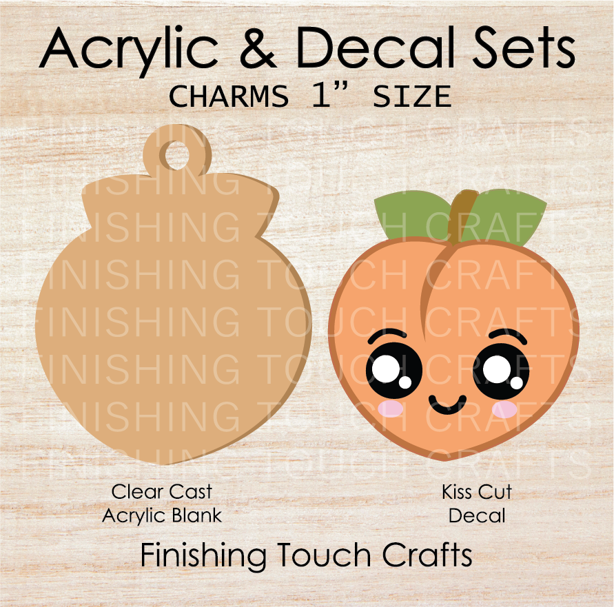 Peach Charm Set of 4