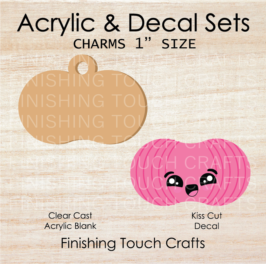 Peanut Ball Pink Charm Set of 4