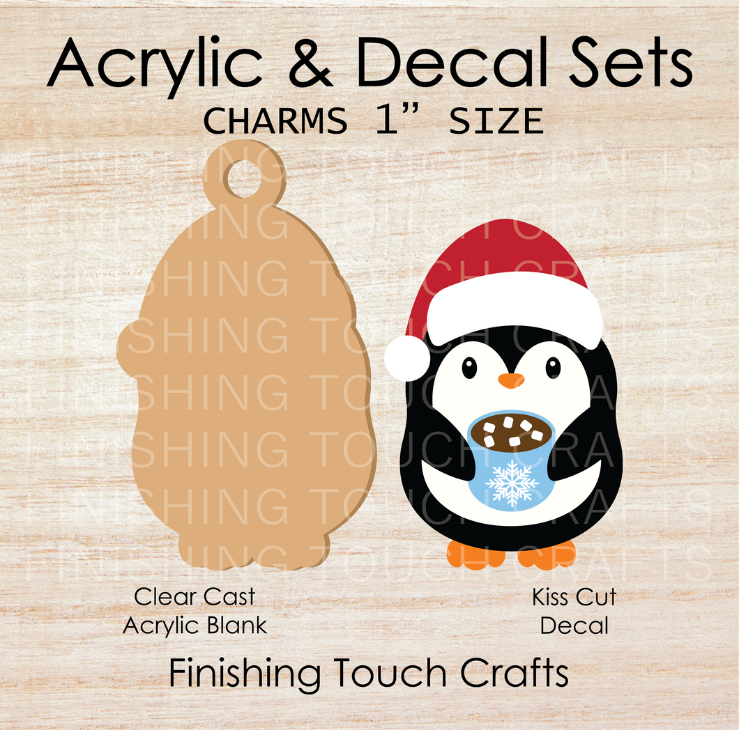 Penguin Hot Cocoa Charm Set of 4