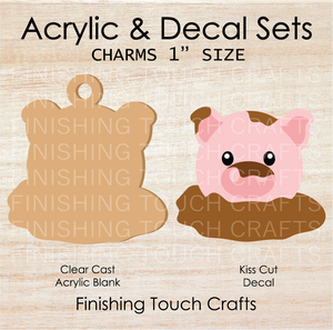 Piggy Charm Set of 4