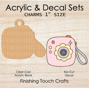 Instant Camera Charm Set of 4