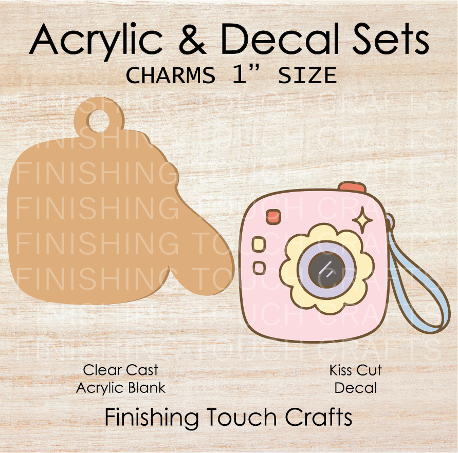Instant Camera Charm Set of 4
