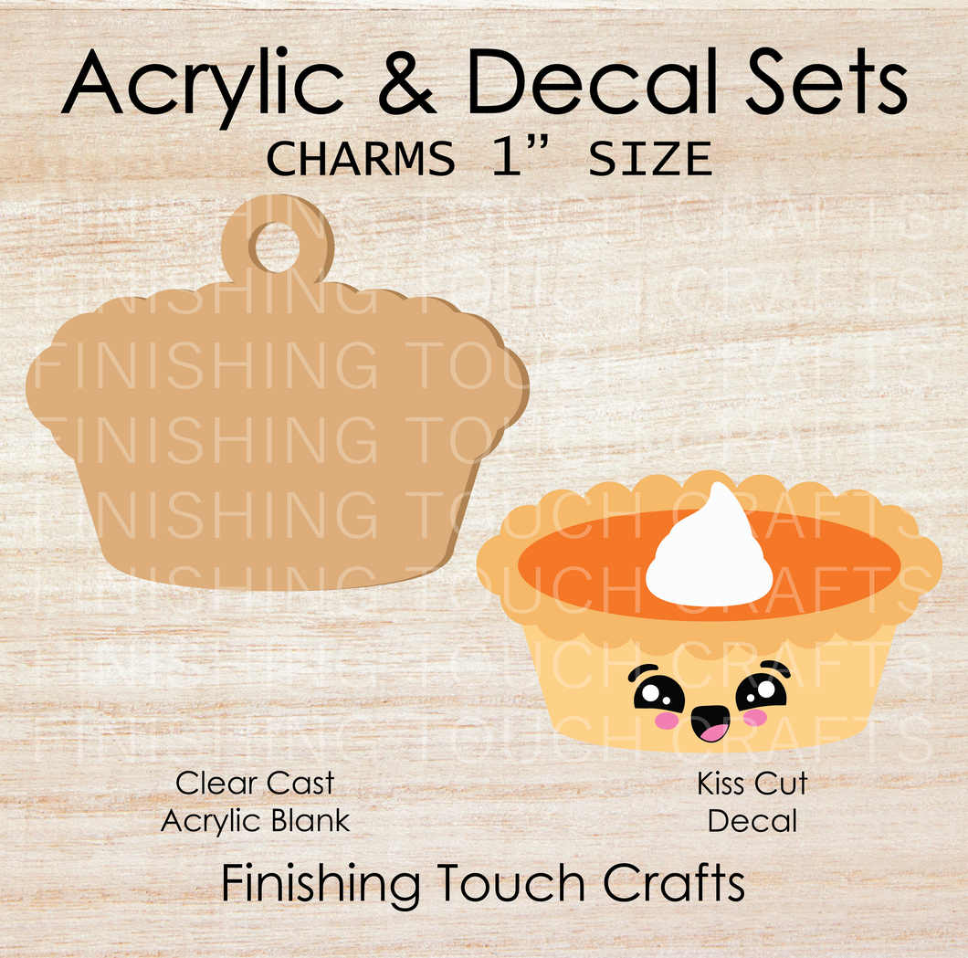 Pumpkin Pie Charm Set of 4