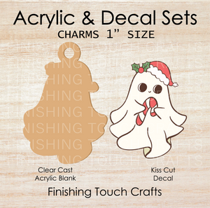 Santa Ghost Charm Set of 4