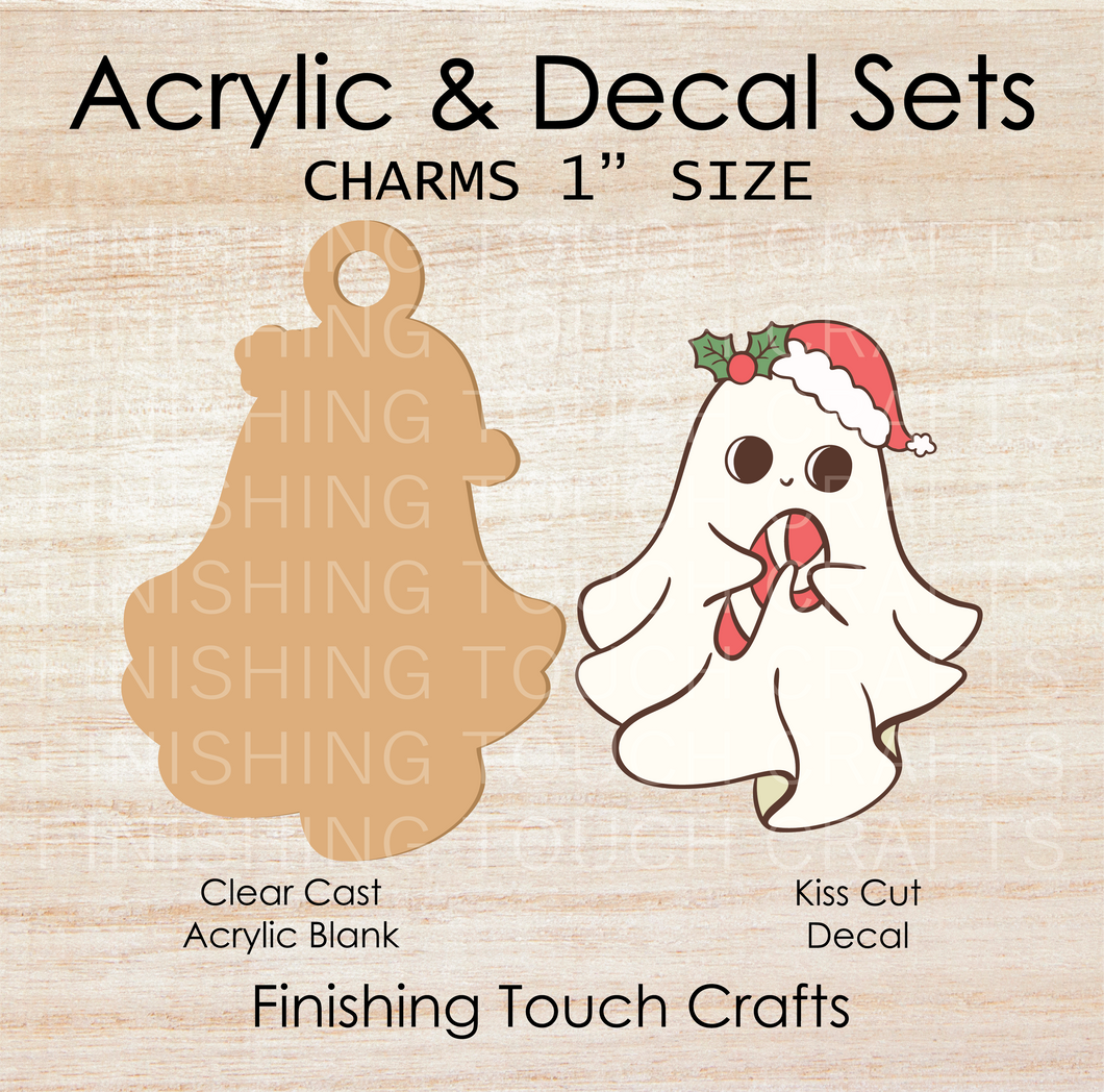 Santa Ghost Charm Set of 4