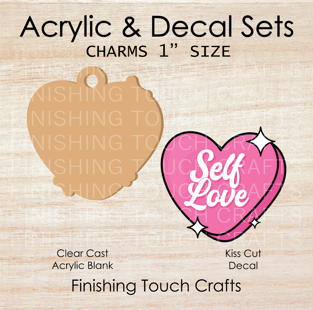 Self Love Heart Charm Set of 4