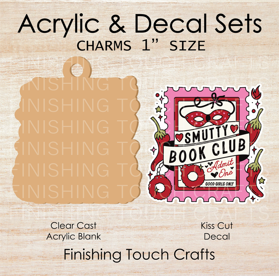 Smutty Book Club Stamp Charm Set of 4