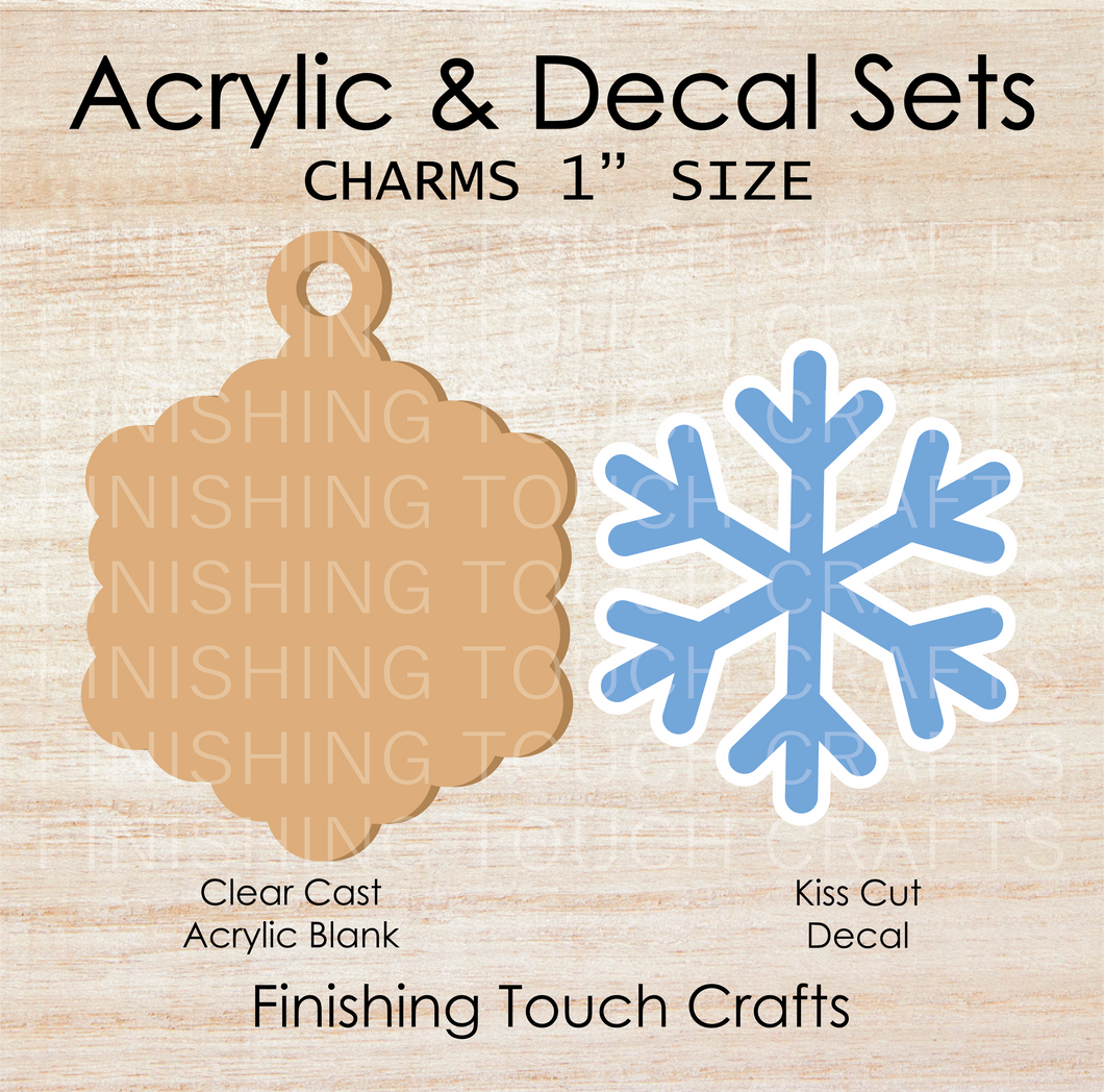 Snowflake Charm Set of 4