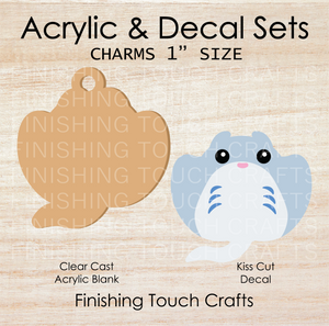Sting Ray Charm Set of 4